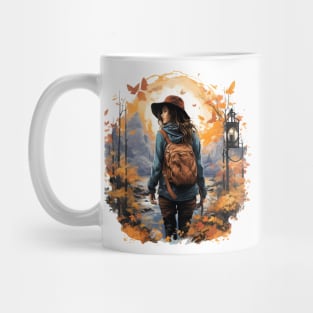 wanderer in autumn Mug